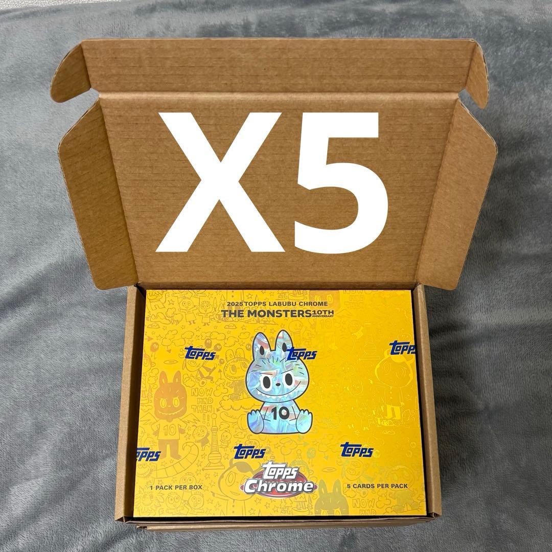 2025 Topps Chrome Labubu 5 BOX 新品・未開封
