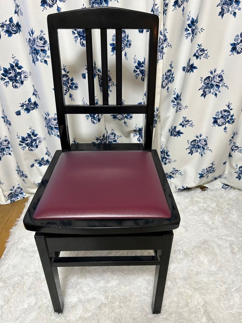 ピアノ　椅子　背付き　高さ調整可能