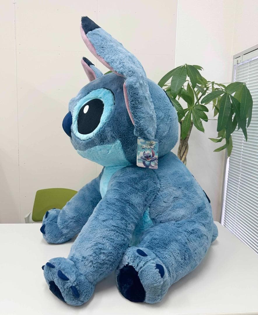 新品 約80cm ★ スティッチ 特大 ぬいぐるみ コストコ ブランケット付き