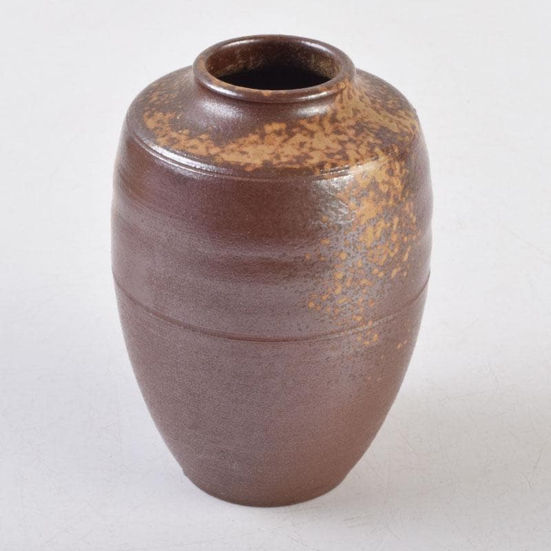 茶道具　備前焼　木村陶峰造　肩衝茶入　仕覆付　共箱　V　8633