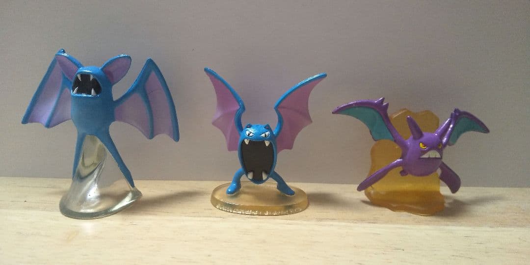 ポケモン モンコレ ズバット ゴルバット クロバット 進化 フィギュア