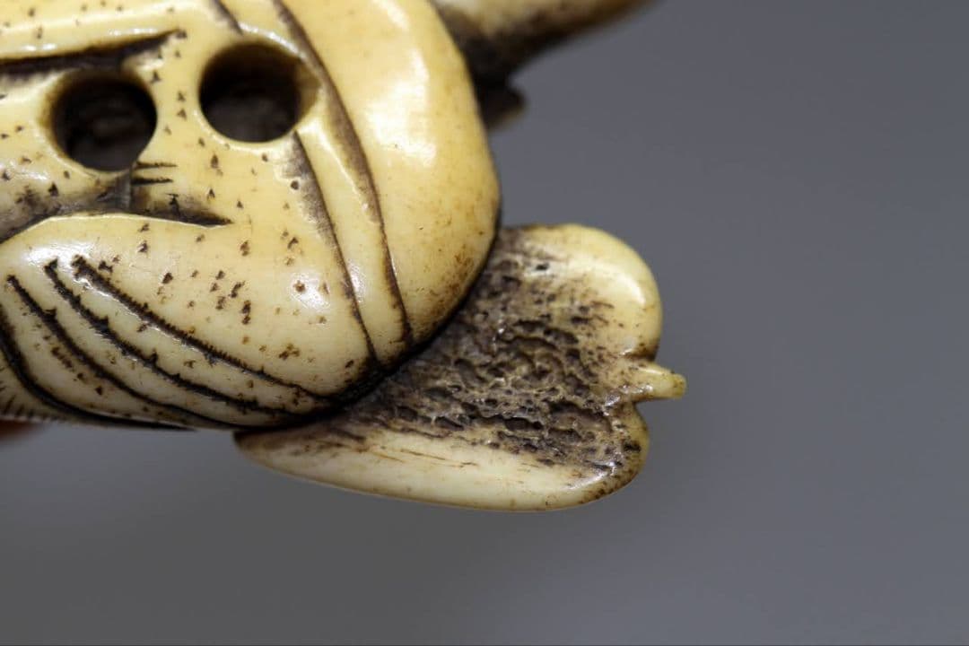 時代物 根付 「寿老人」江戸時代 IS2