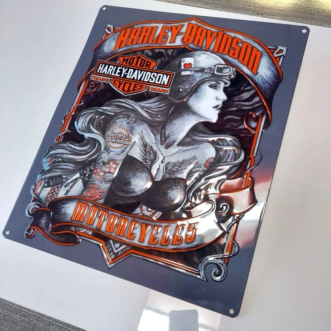 ハーレーダビッドソン　アンティーク　ラスベガス　43×35.5cm　ブリキ看板