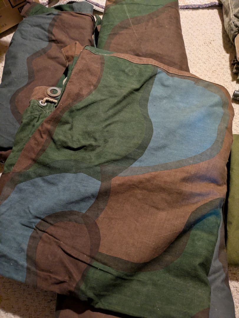 希少　ノルウェー軍幕　初期カモ4枚セット　美品