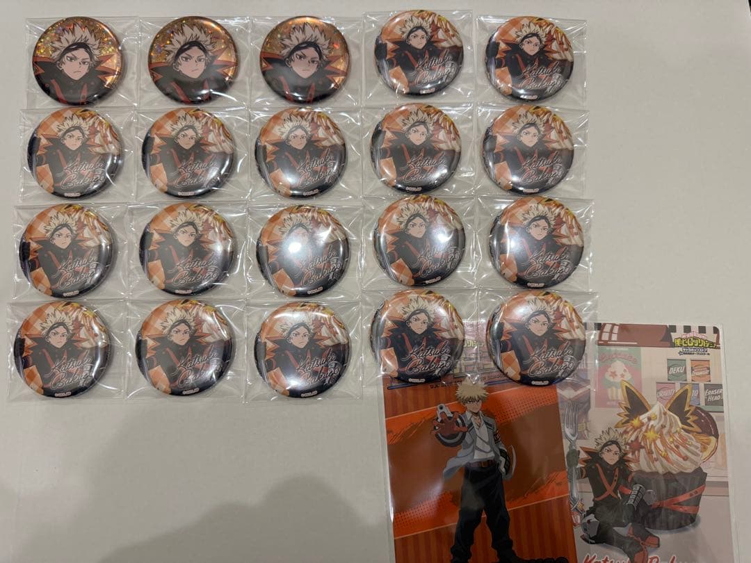 僕のヒーローアカデミア オープンスクール カップケーキ 爆豪勝己 缶バッジ