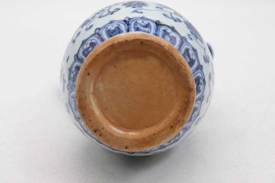 中国美術　染付　龍柄水注　大明宣徳年製銘　送料込み251015