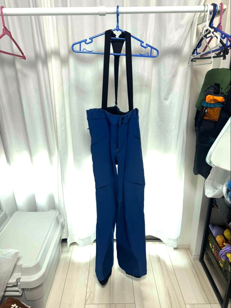  スキーウェア 青 サスペンダー付き