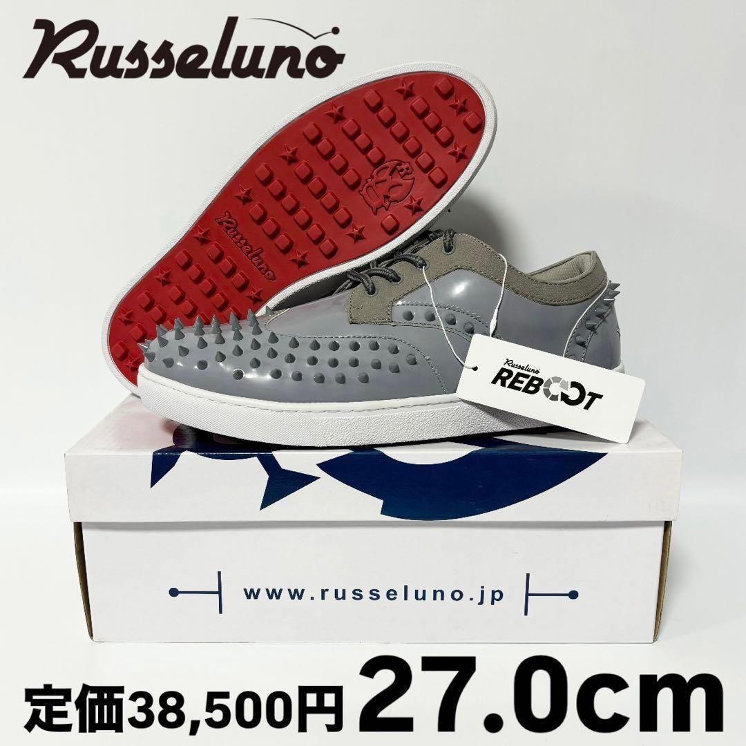 新品 ラッセルノ ゴルフ スタッズ スパイクレス シューズ グレー 27.0
