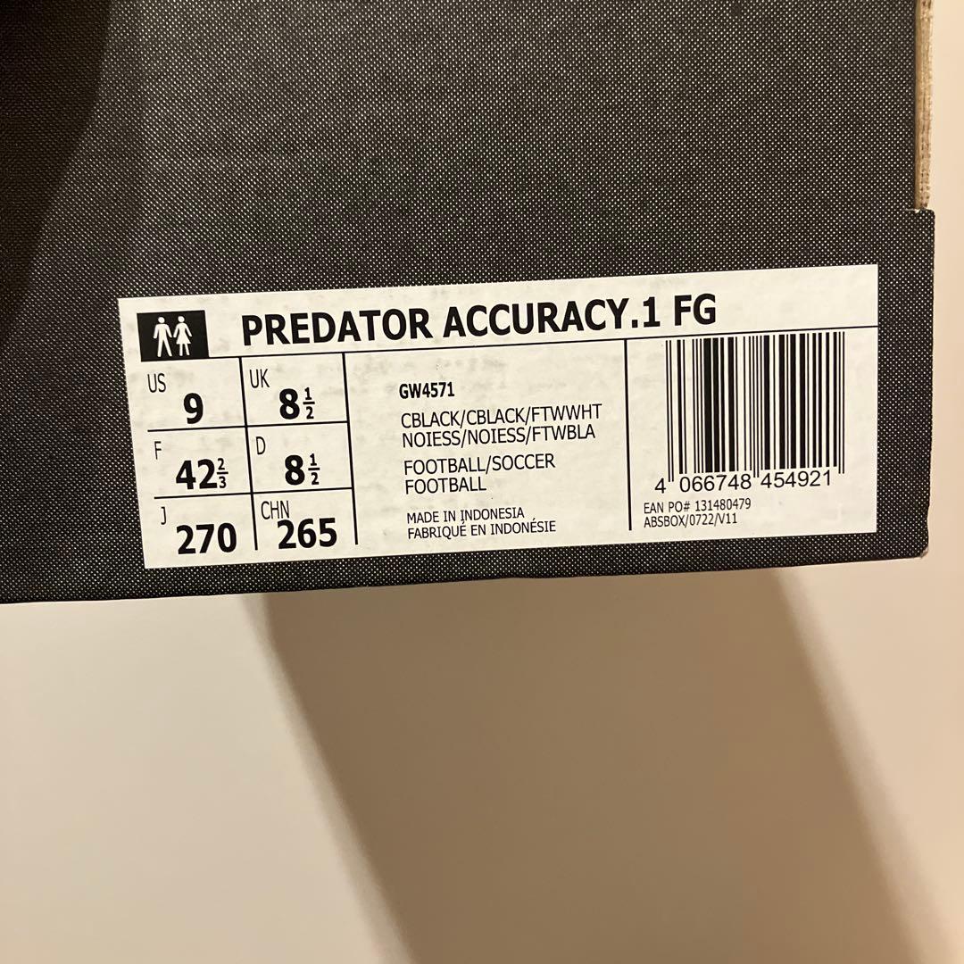 【アディダス】サッカー　スパイク　プレデター アキュラシー.1 FG 黒