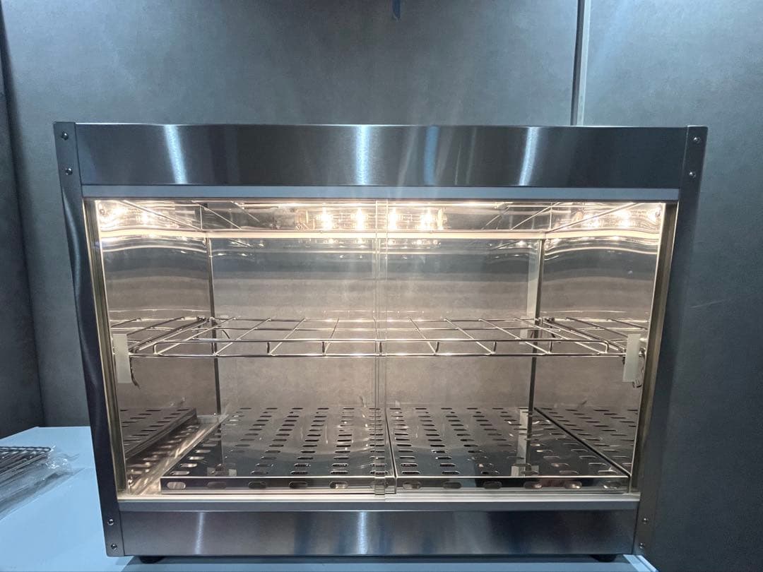 テンポスオリジナル 前後ガラス引戸ホットショーケース　TBHS-600S