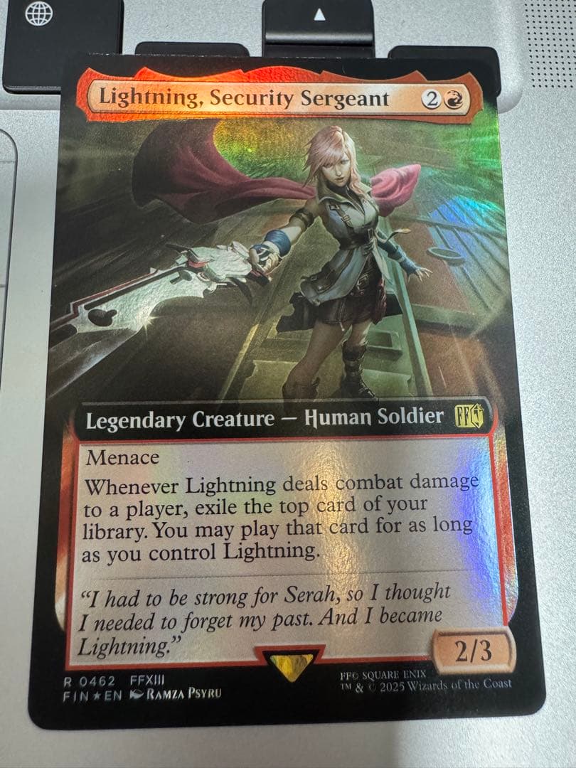 MTG 刃向かう者、ライトニング FOIL 英語 拡張アート