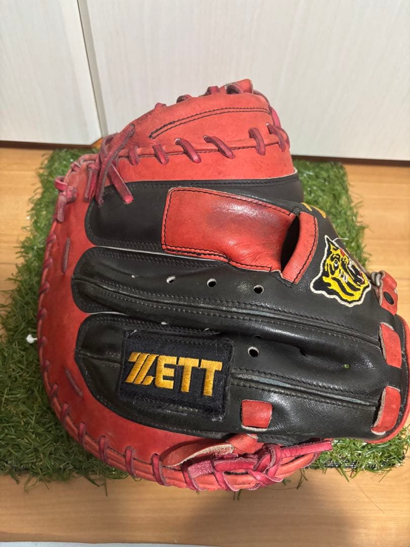 プロ支給品　実使用　阪神タイガース　ゼット　プロステイタス　キャッチャーミット
