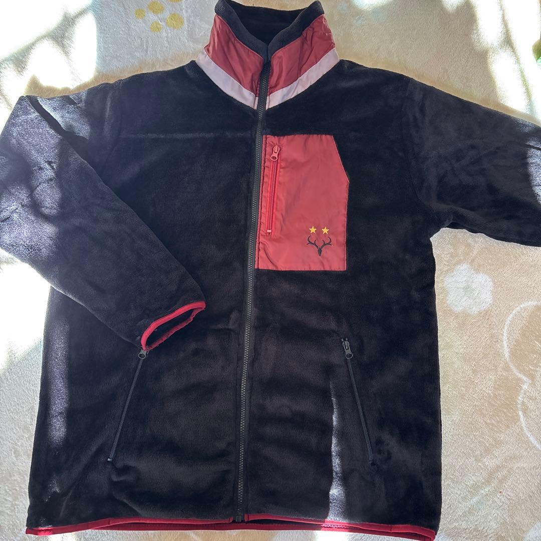 鹿島アントラーズ 長袖 フリース ジャケット 黒 赤 XL