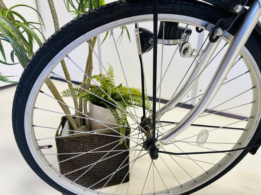 自転車 26インチ シティタイプ 前カゴ付き