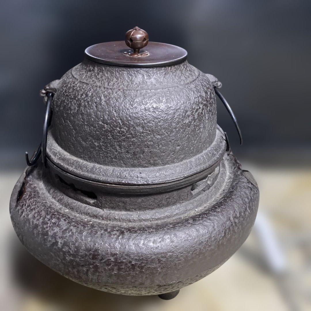 茶道具 野々田商店　電気　茶釜　81-14036 敷物付き