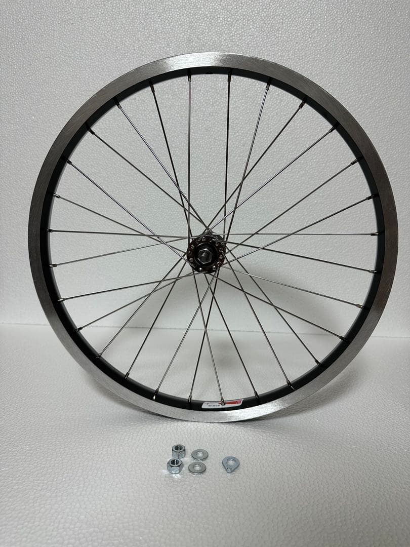 ヤマハPAS 20インチ純正部品使用による完全手組み前輪ホイル