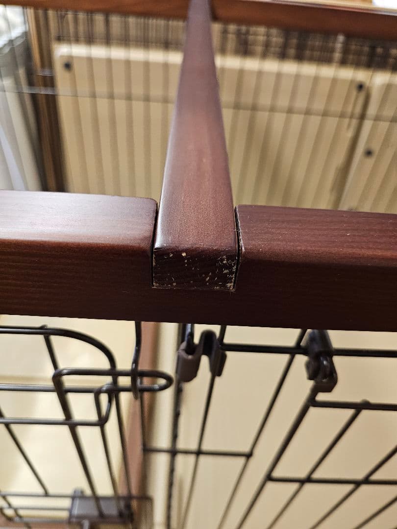 ペティオ 犬用金属製 犬ケージ ブラウン ワイドサイズ