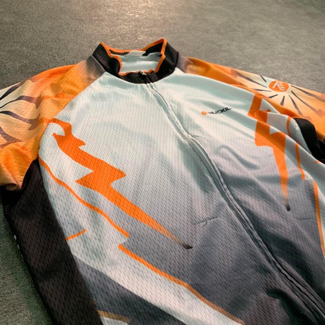 【NUCKILY】サイクルジャージ ゲームシャツ スポーツ古着usedTSM11