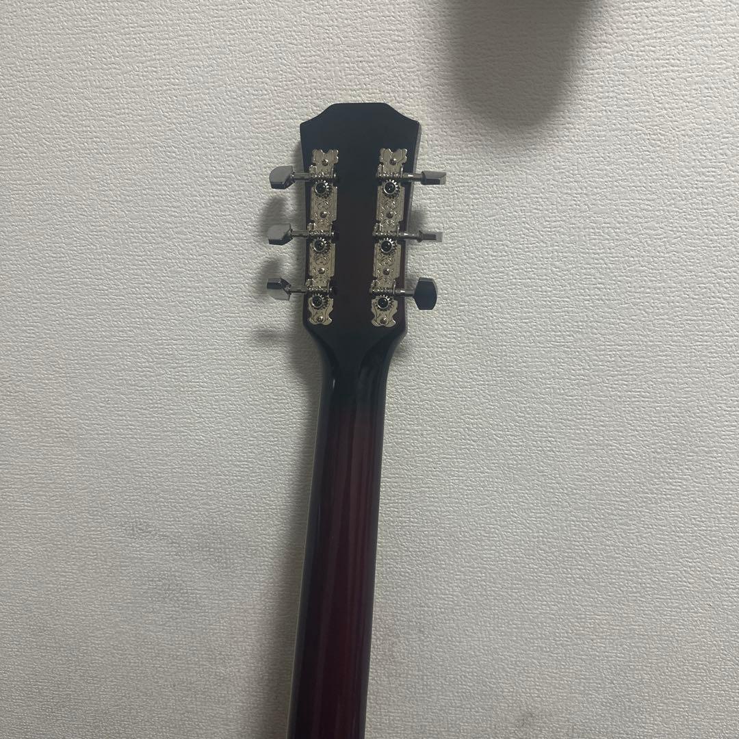 アコースティックギター レッド 6弦