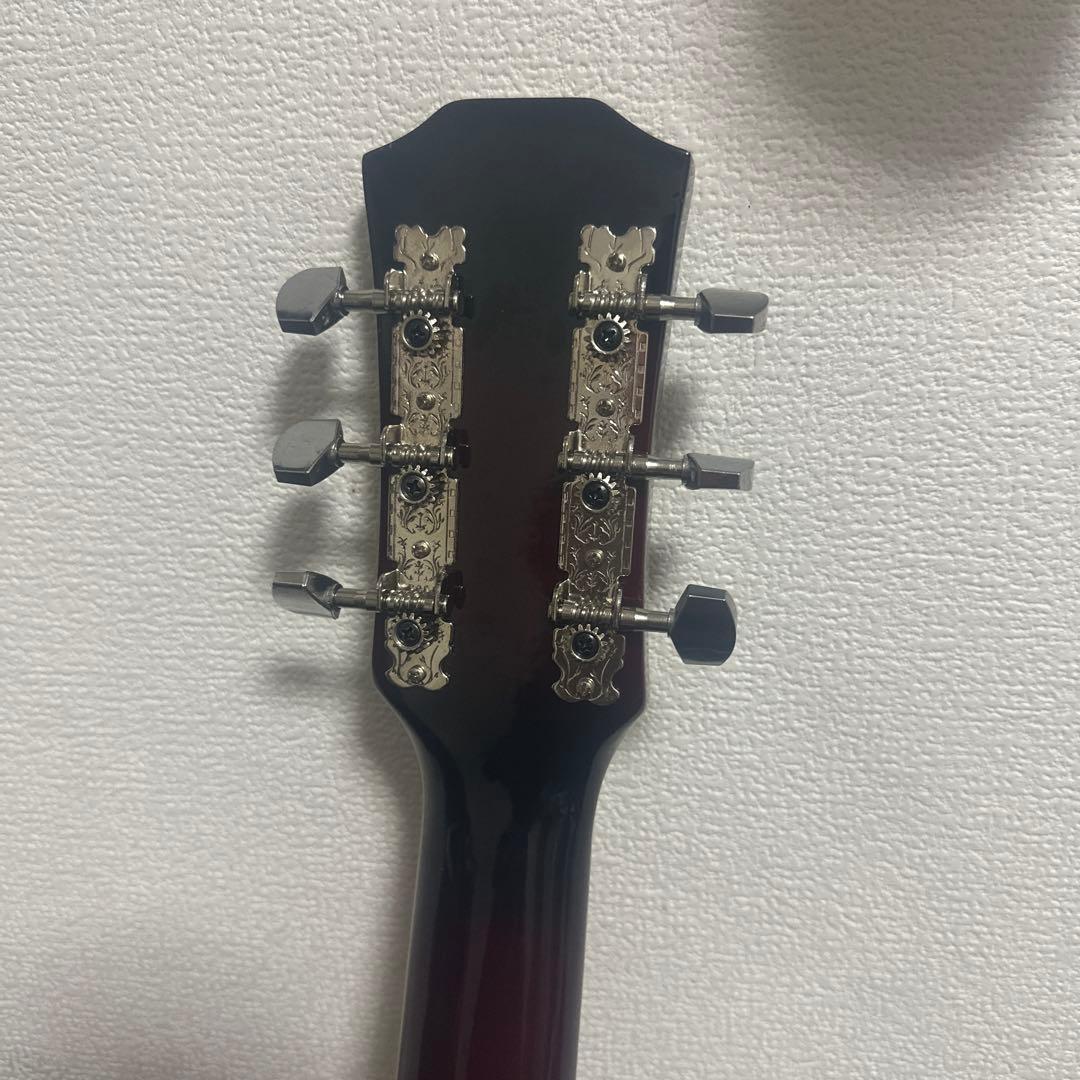 アコースティックギター レッド 6弦