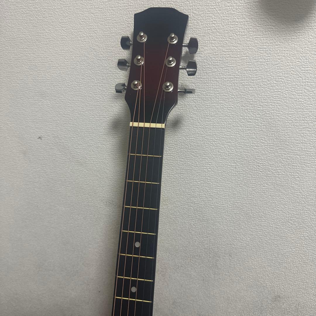 アコースティックギター レッド 6弦