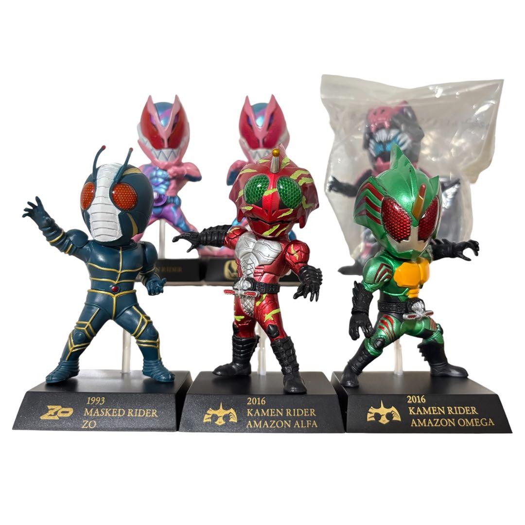仮面ライダー　一番くじ50周年　デフォルメクス◎ZO アマゾンアルファ等　計5体