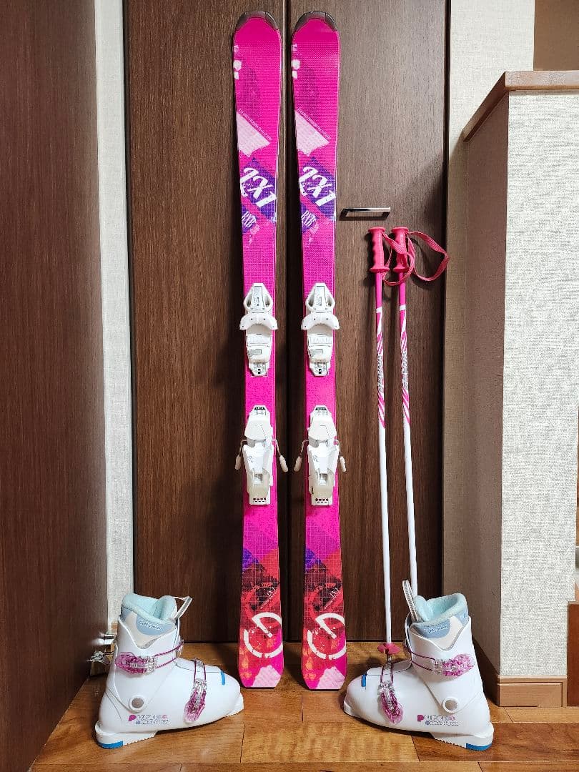 スキー3点セット スキー板150cm ブーツ24cm ストック100cm