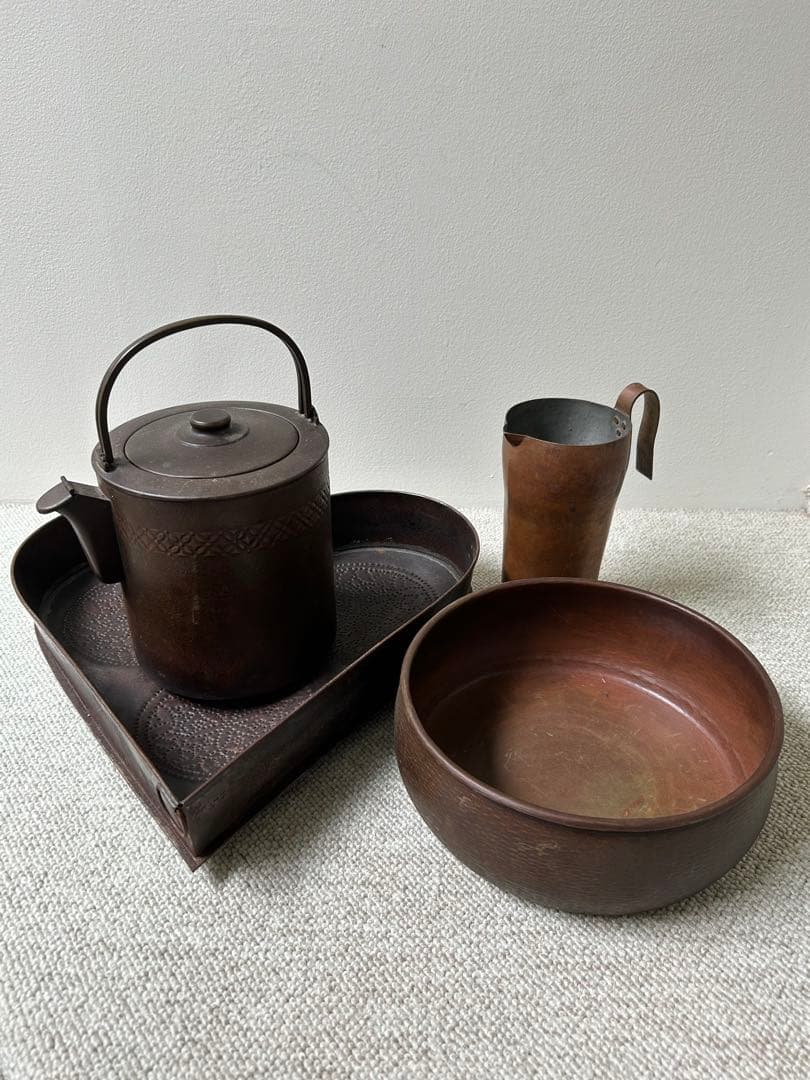 古道具　銅製　ちろり ヤカン 等　4点セット