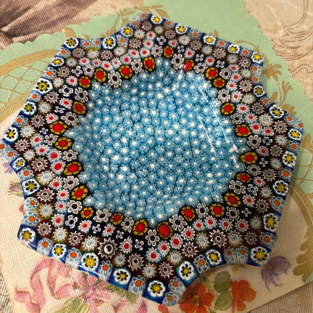 ベネチアングラス プレート ミルフォオリ ムリーニ