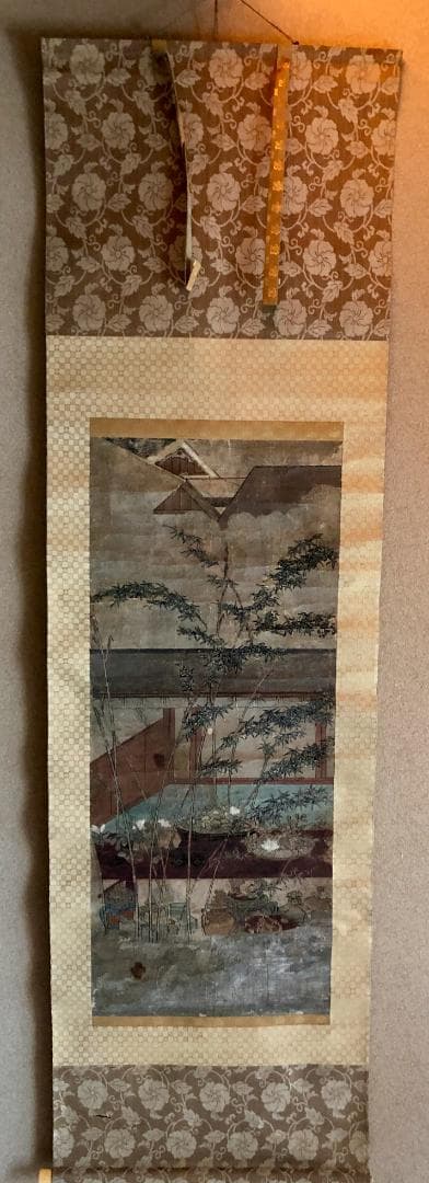 仙堺圖　古法眼筆　弐幅對　古法眼　掛軸　骨董品　アンティーク