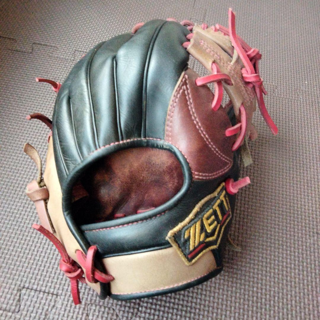ZETT 軟式グローブ 黒/茶 内野用 今宮モデルオーダー