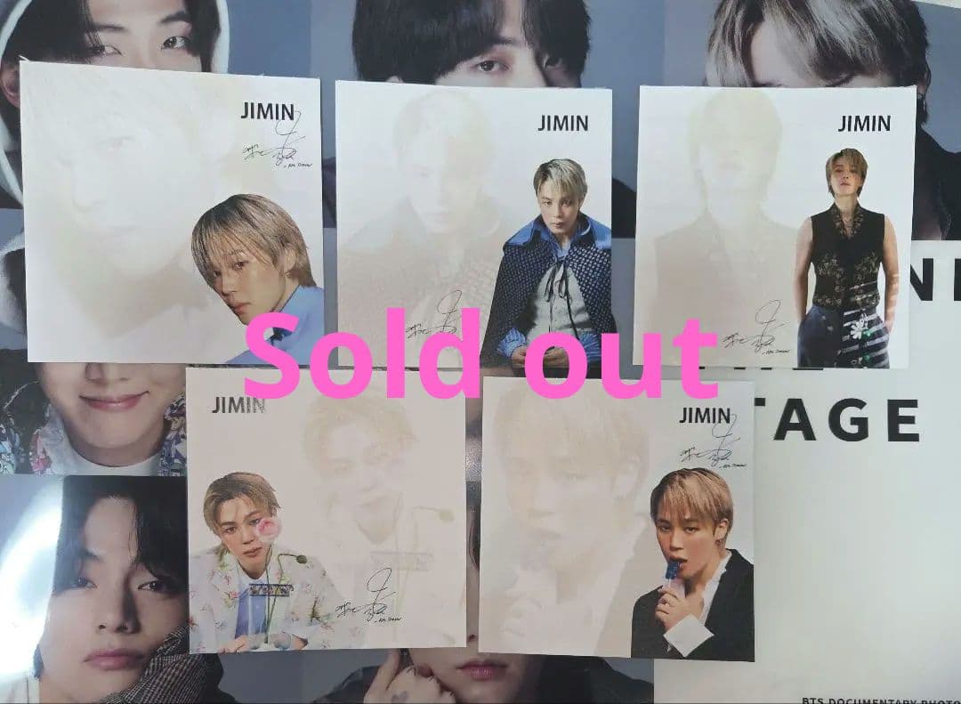 ご確認用　BTS ジミン　真四角メモ帳　5種類セット