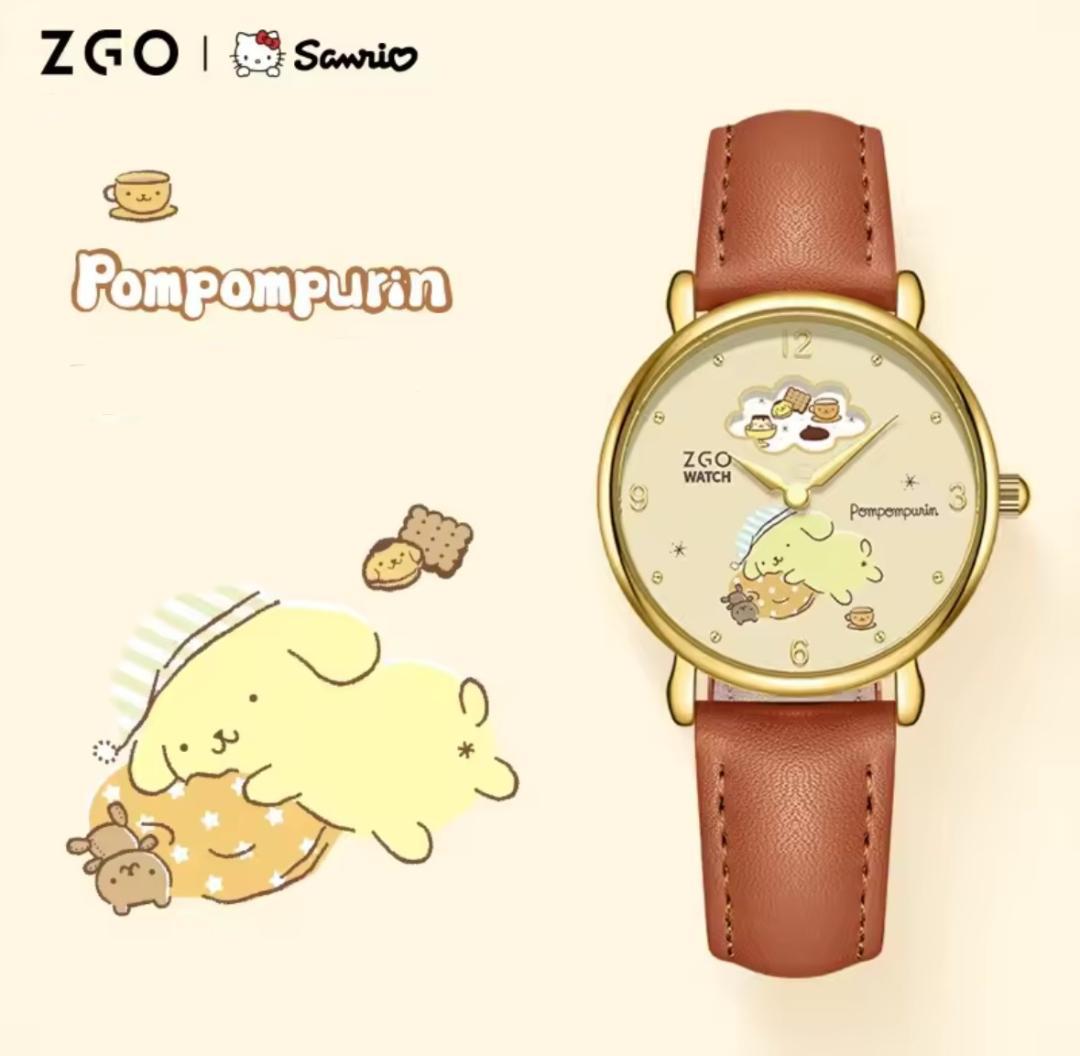 ポムポムプリン 回転くるくる アナログ サンリオ 腕時計 限定 海外 コラボ