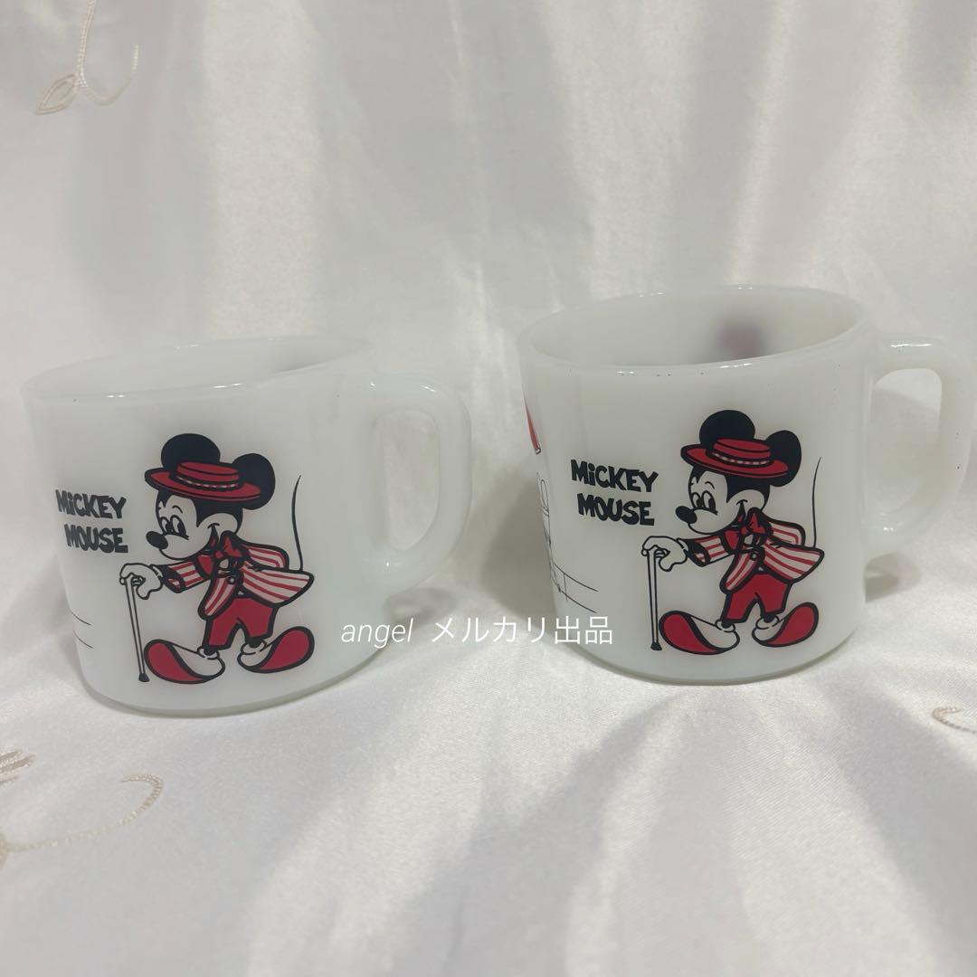 アンティーク　ファイヤーキング　ミッキーマウス　マグカップ　2点　セット