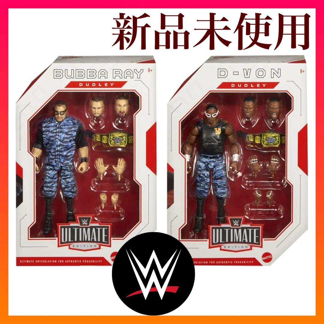 【新品未使用】WWE 公式 ダッドリーズ ベルト付 フィギュア マテル 海外限定