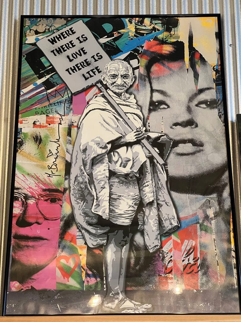 ガンジー ストリートアート キャンバスプリント