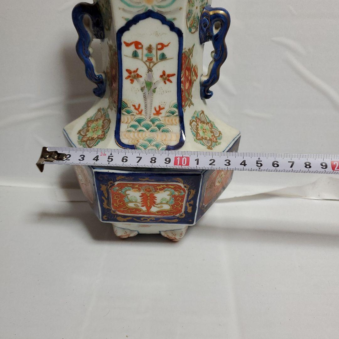 明治伊万里色絵掛け花生