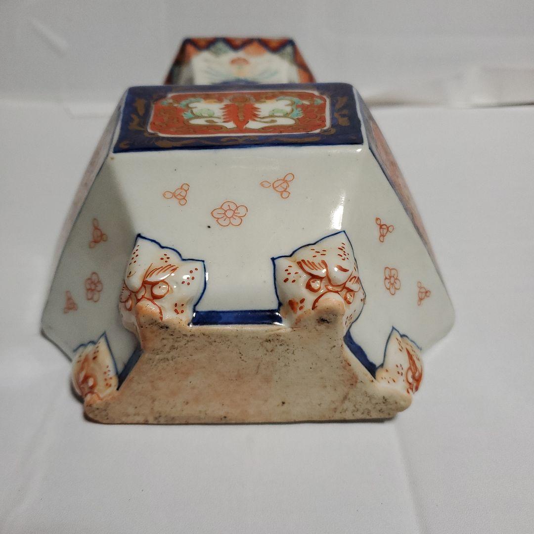 明治伊万里色絵掛け花生