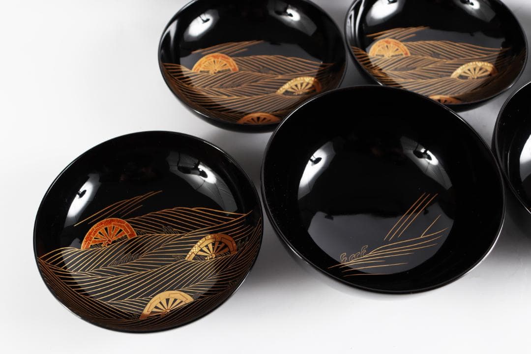 輪島塗 大向高洲堂 煮物椀 五客 蓋付椀 共箱