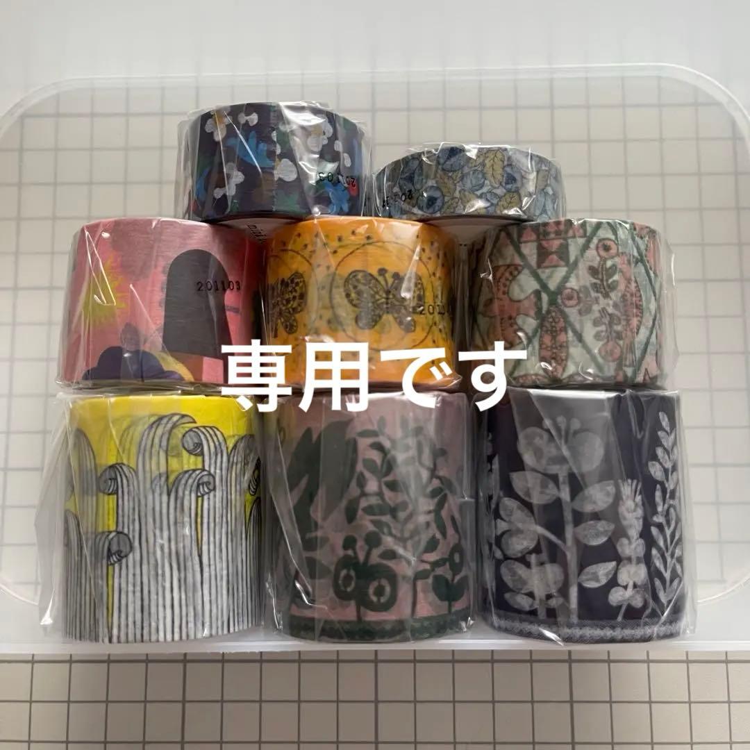 新品未使用 ミナペルホネンマスキングテープ/風景の色 景色の風/展覧会限定/8種