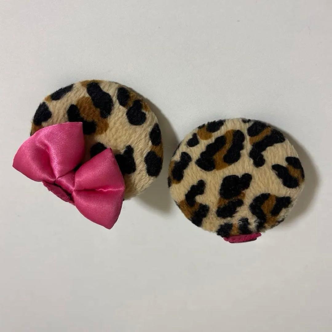 ミニー ヒョウ柄 ヘアピン ディズニー