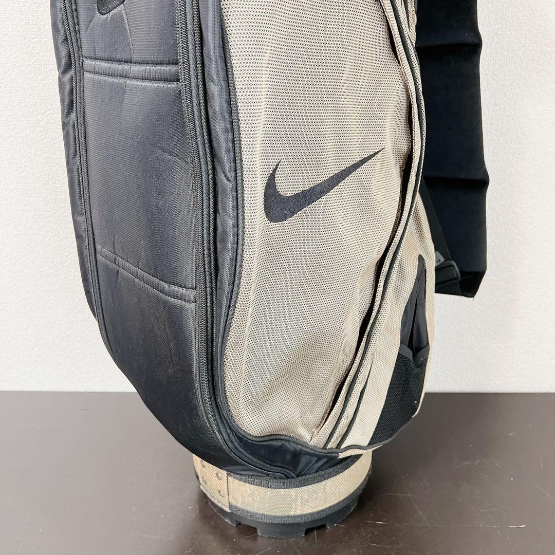 希少 NIKE ナイキ ゴルフ カートキャディバッグ6分割9型 ベージュブラック
