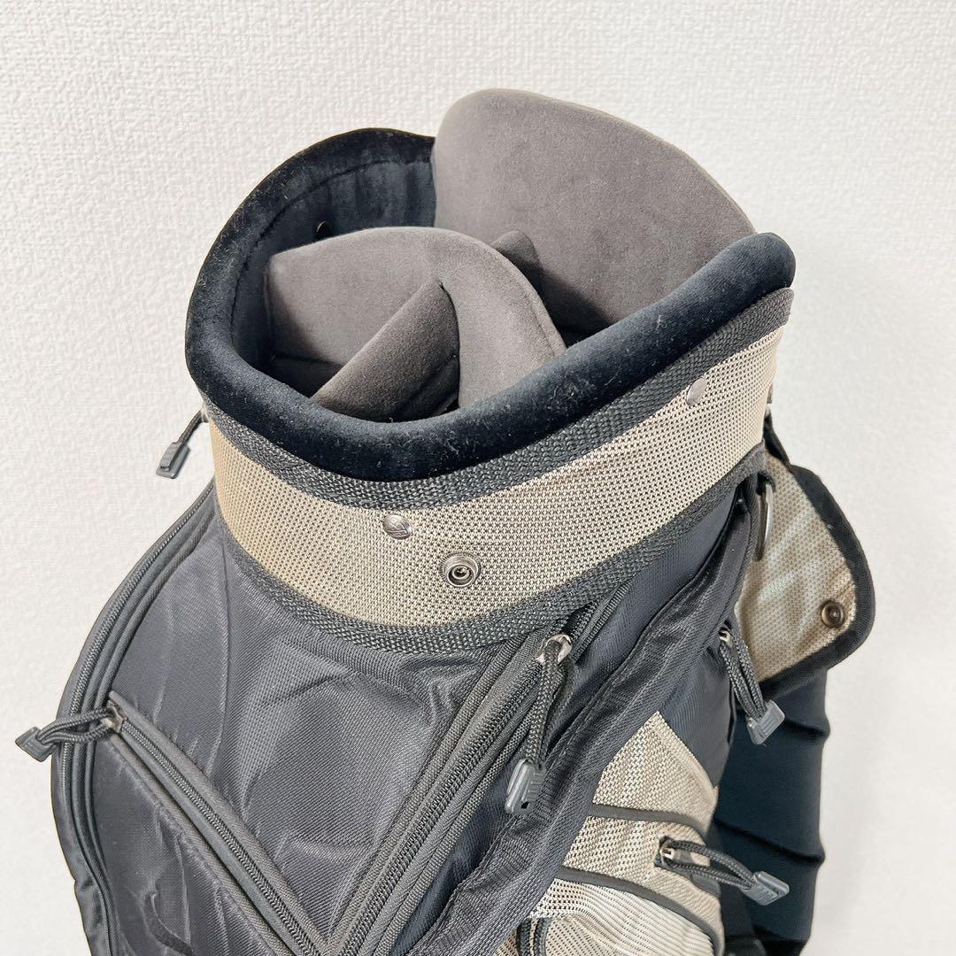 希少 NIKE ナイキ ゴルフ カートキャディバッグ6分割9型 ベージュブラック