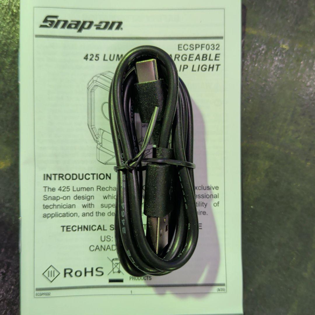 スナップオン 充電式クリップライト ECSPF032