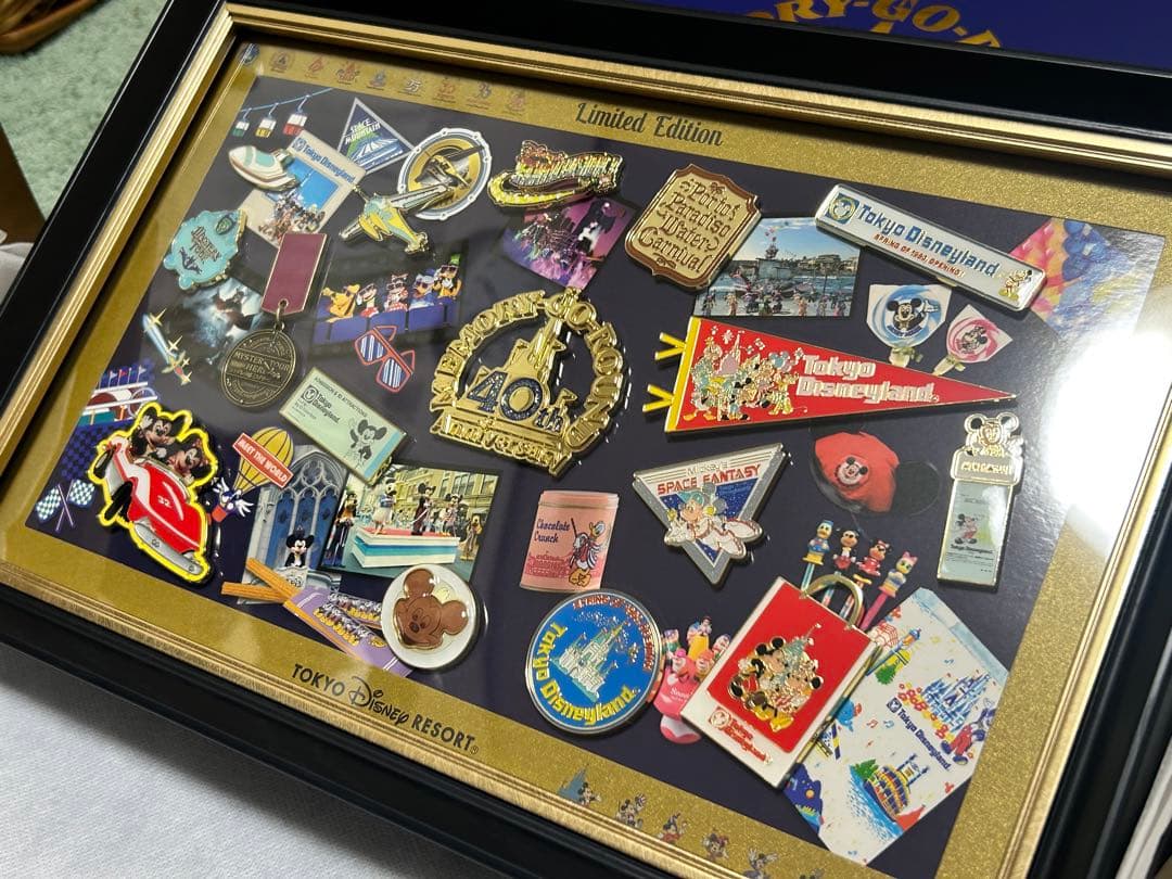 最値下げ⭐︎東京ディズニーランド 40周年記念 額縁付き ピンセット 数量限定
