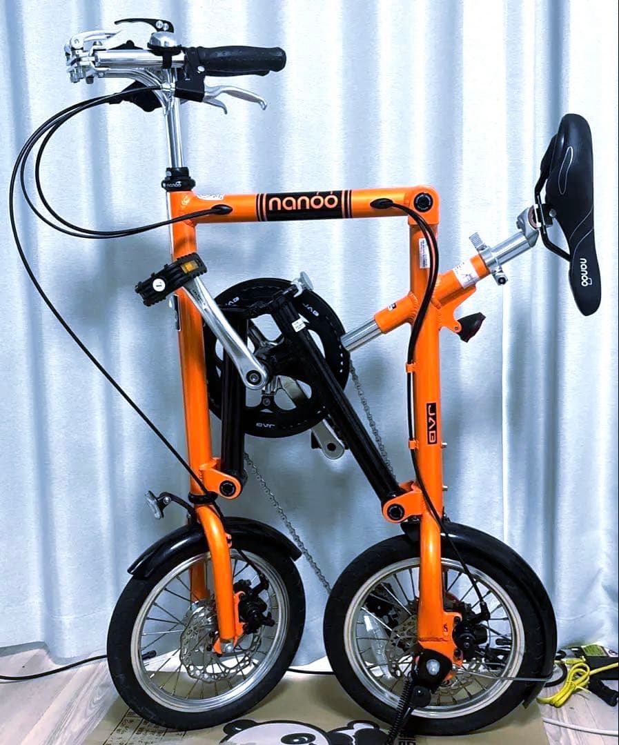 NANOO 「ナノー」 12インチ 折り畳み自転車　オレンジ