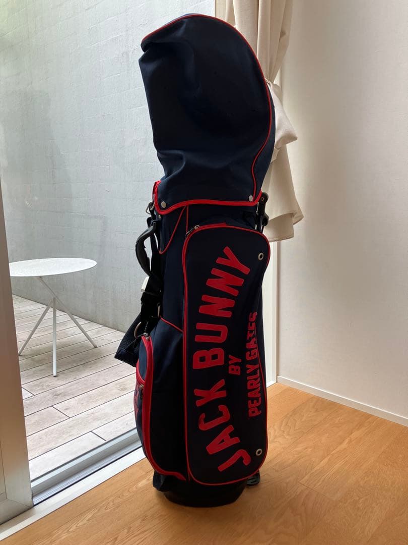 JACK BUNNY キャディバッグ ネイビー/レッド
