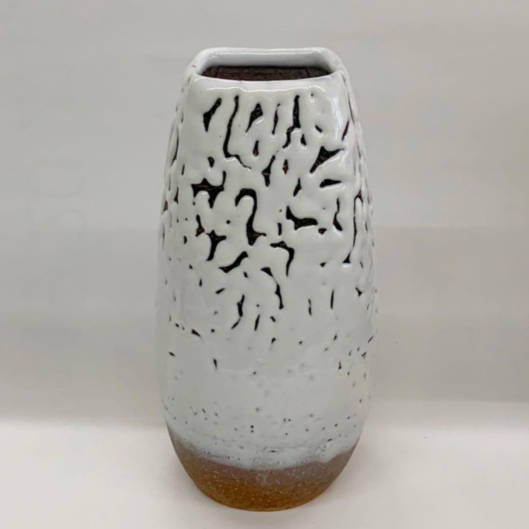 【花入17】萩2  カイラギ　角口　小松健　高さ23.5㎝