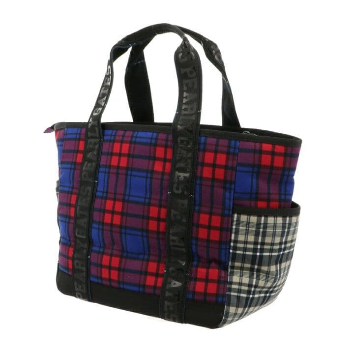 新品 未使用 PEARLY GATES ロッカーバッグ マルチチェック Pロゴ