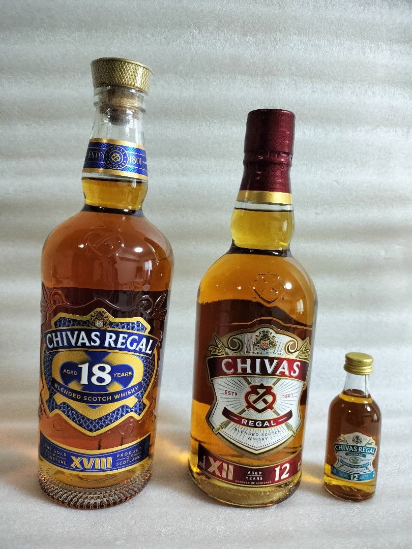 CHIVAS REGAL 18年・12年・ ミズナラ12年　ウイスキーセット